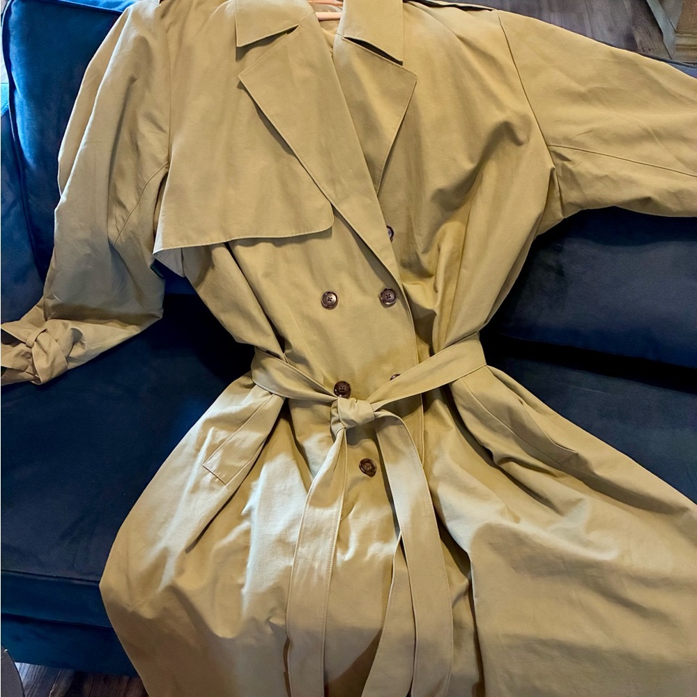 Classic Olive Green Trench Coat